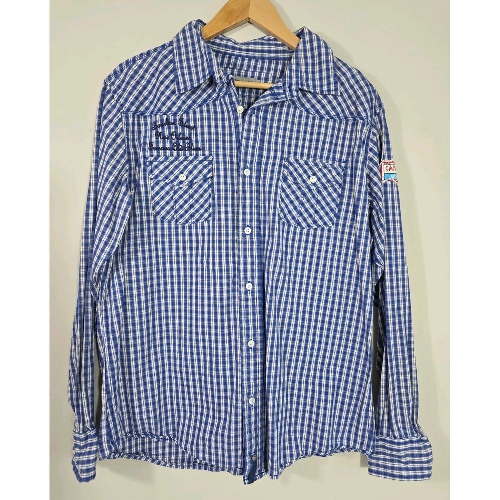 Y2K Paper Denim & Cloth Katrina Revival 2004 New Orleans Plaid Shirt L